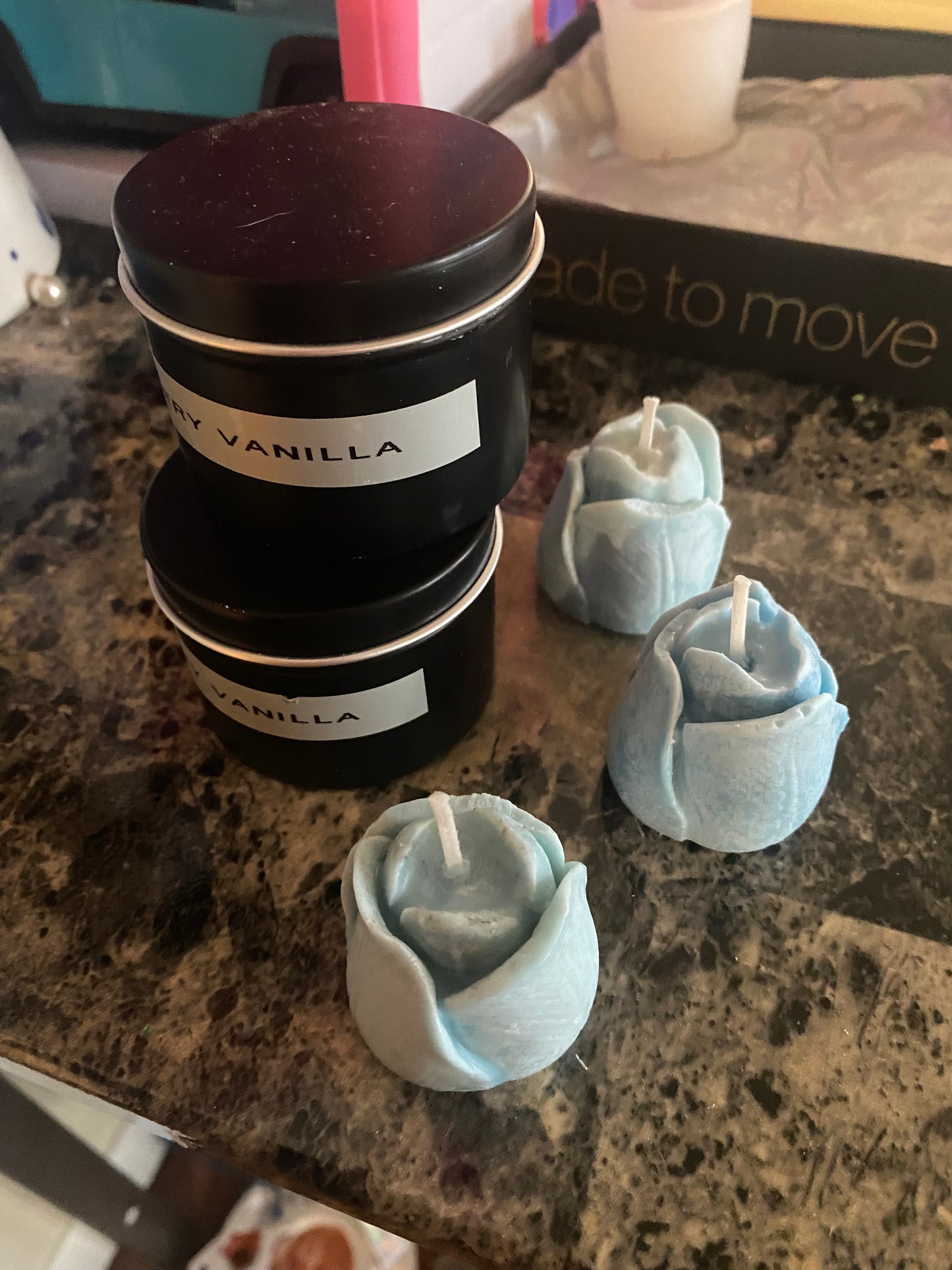 Rose wax melts/ rose tea lights