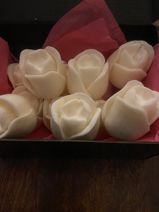 Dozen roses tea light / wax melt set